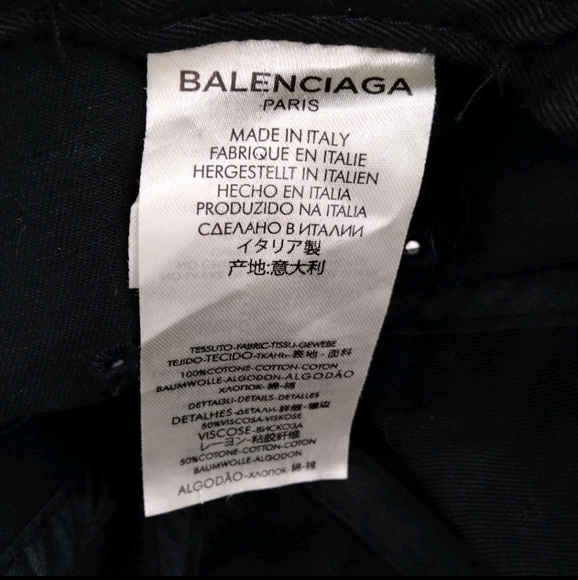Balenciaga Black Cotton Cap main image 4